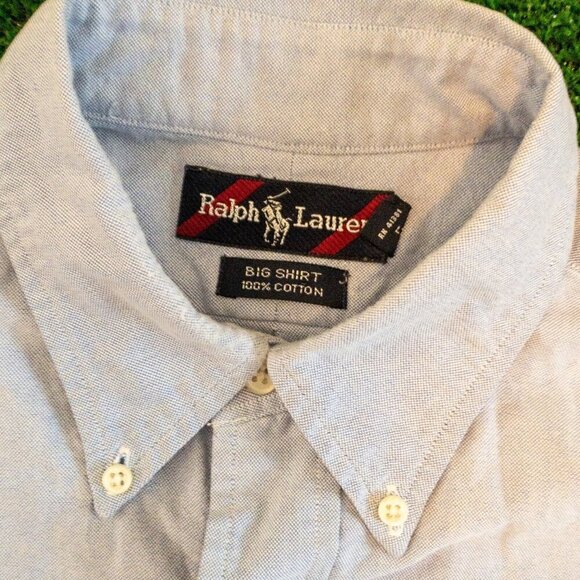 SOLD RALPH LAUREN BIG SHIRT 100% COTTON MENS CASUAL SHIRT LONG SLEEVE SOLD - Picture 3 of 6